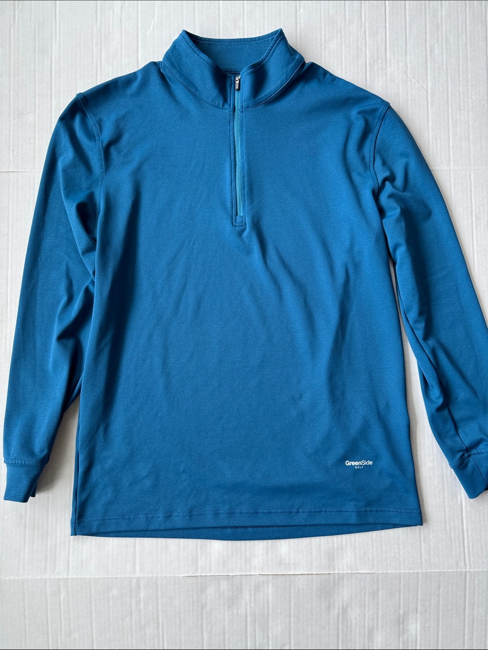 Men's Blue GreenSide Golf Quarter-Zip Pullover Size Medium